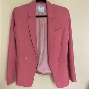 BERSHKA BOYFRIEND BLAZER IN PINK